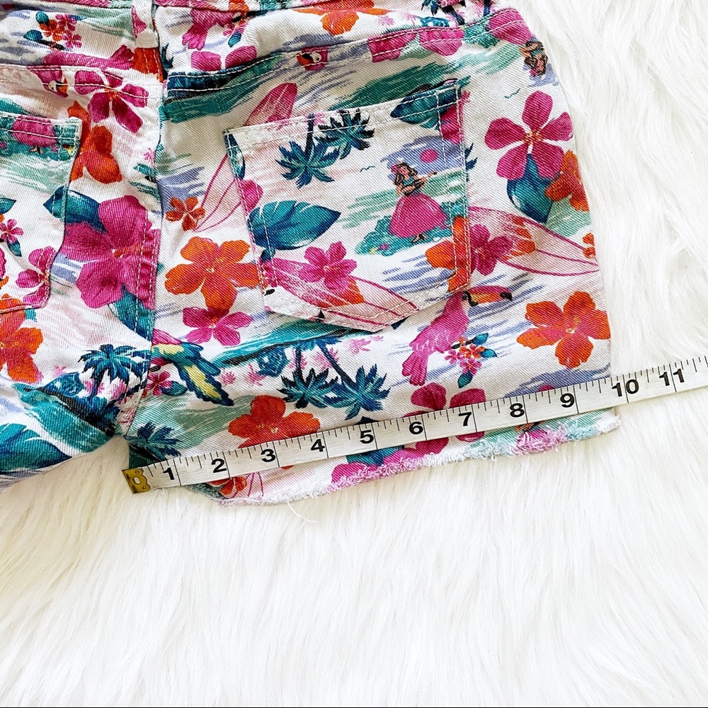 🔴4/$25 est. 1989 place floral hawaiian cut off shorts - Picture 7 of 7